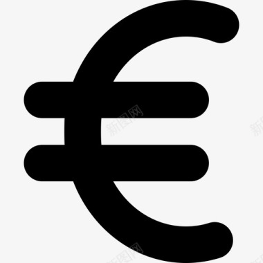 欧元商业图标资产填充图标