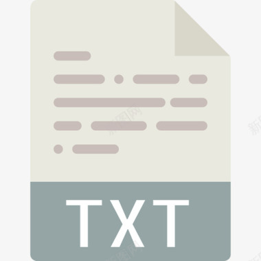 Txt文件类型平面图标图标