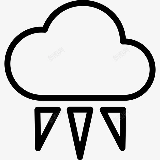 云天气图标集线性svg_新图网 https://ixintu.com 云 天气图标集 线性
