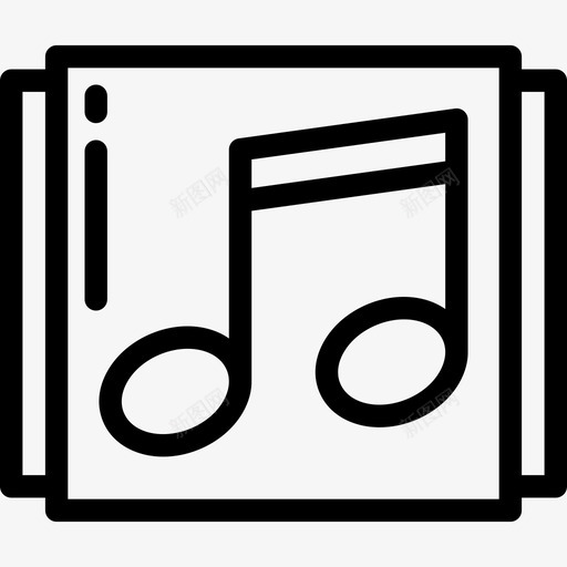 音乐媒体大包装概述线性图标svg_新图网 https://ixintu.com 媒体大包装概述 线性 音乐