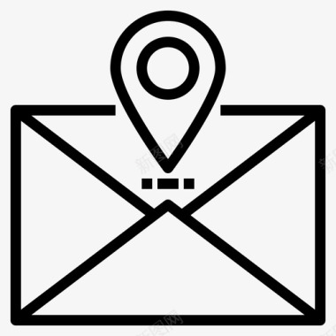 电子邮件地址gps图标图标
