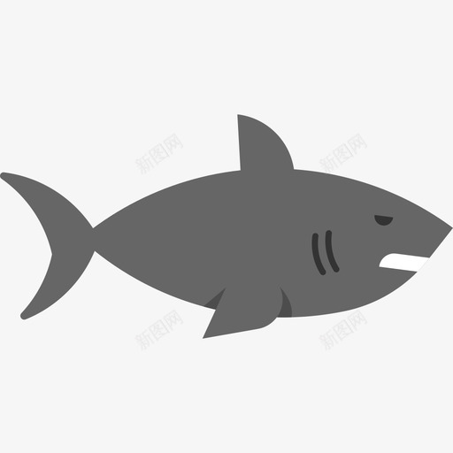 鲨鱼动物海洋生物收藏图标svg_新图网 https://ixintu.com 动物 海洋生物收藏 鲨鱼