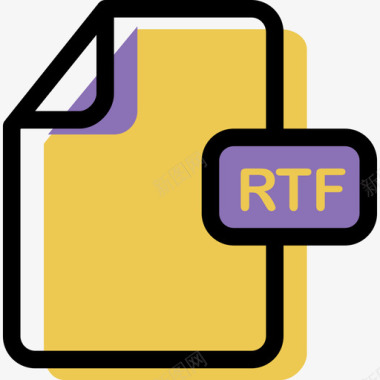 Rtf颜色文件类型和内容资源图标图标