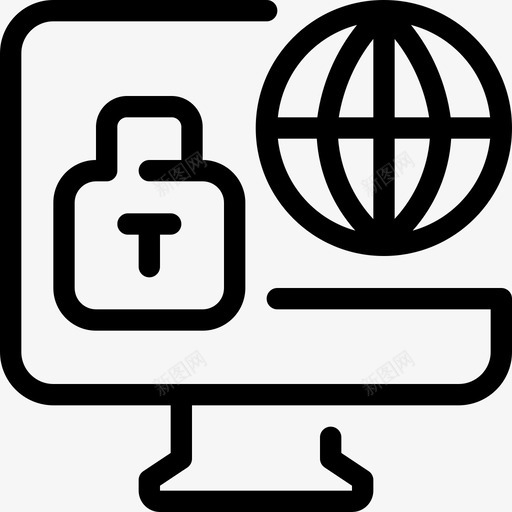 互联网安全计算机安全图标svg_新图网 https://ixintu.com 互联网安全 安全 安全和保护 计算机
