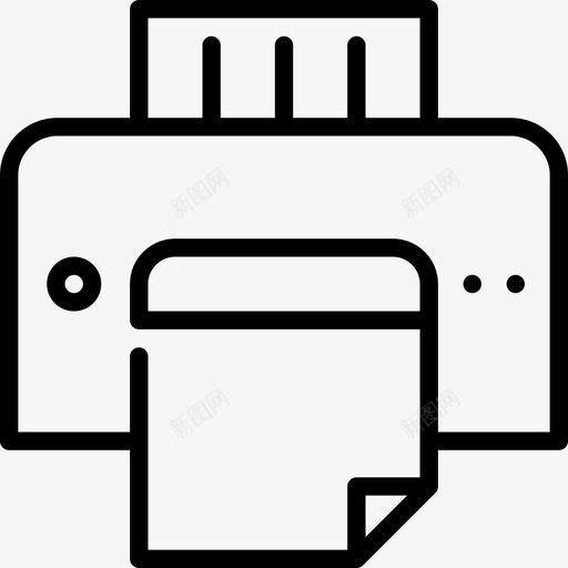 打印机技术设备线性图标svg_新图网 https://ixintu.com 打印机 技术设备 线性