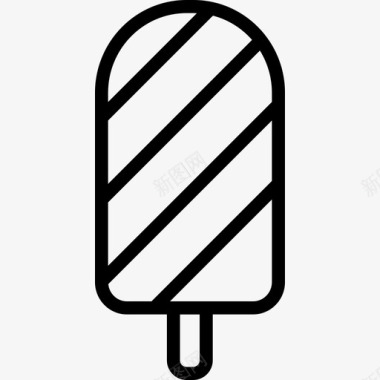 冰淇淋美食系列2线性图标图标