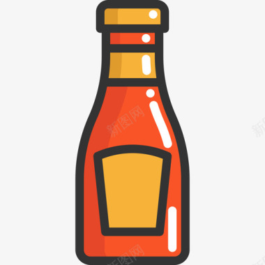 番茄酱食品线颜色线颜色图标图标