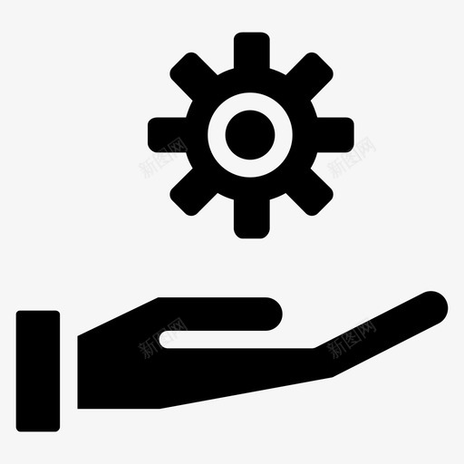 齿轮手配置优化图标svg_新图网 https://ixintu.com 优化 搜索引擎优化和网站 设置 配置 齿轮手