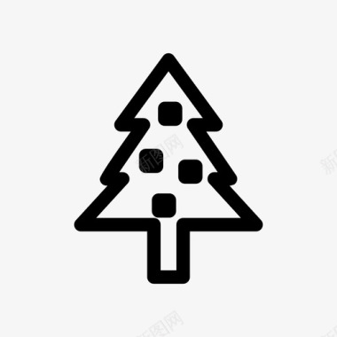圣诞树森林树图标图标