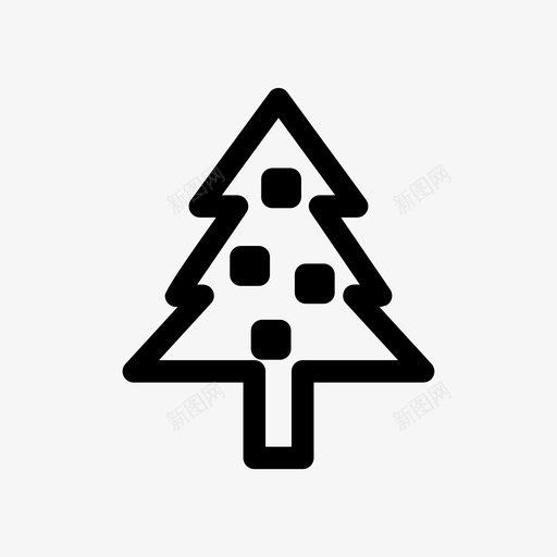 圣诞树森林树图标svg_新图网 https://ixintu.com 圣诞树 树 树林 森林