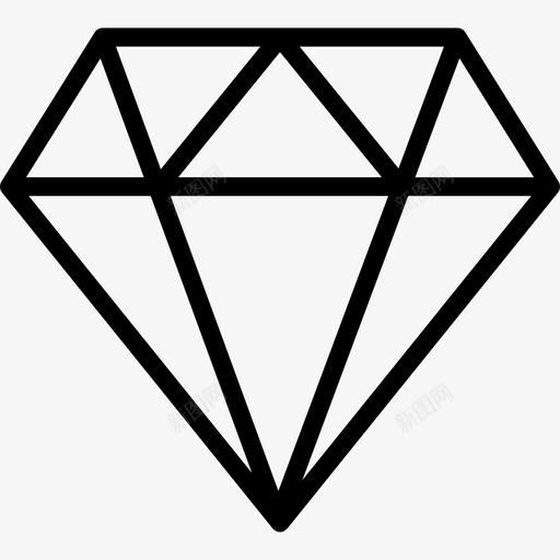 钻石基本套装2直线型图标svg_新图网 https://ixintu.com 基本套装2 直线型 钻石