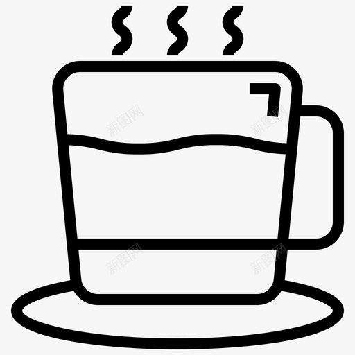 平白豆咖啡图标svg_新图网 https://ixintu.com 咖啡 咖啡店 咖啡店轮廓 平白 茶 豆
