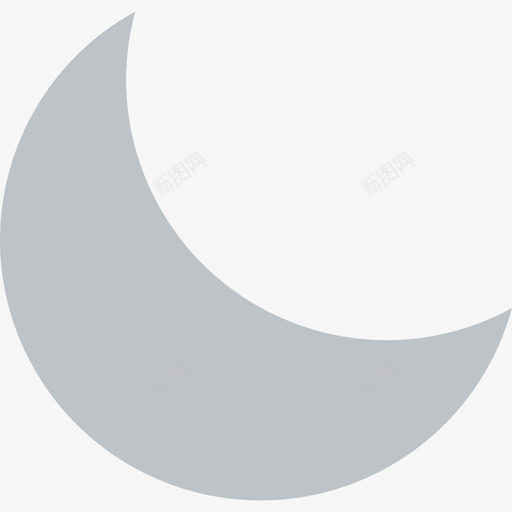 月亮天气设定2平坦图标svg_新图网 https://ixintu.com 天气设定2 平坦 月亮