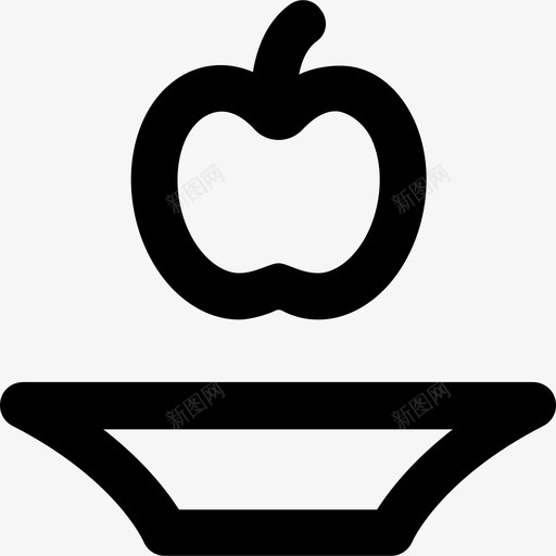 苹果庆典和派对系列粗体圆形图标svg_新图网 https://ixintu.com 庆典和派对系列 粗体圆形 苹果