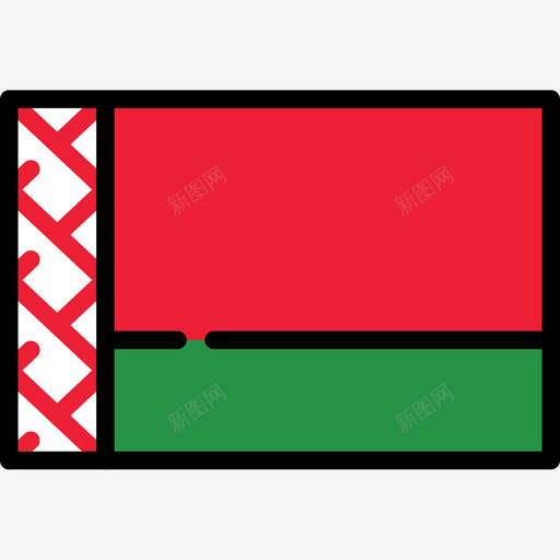 白俄罗斯国旗收藏长方形图标svg_新图网 https://ixintu.com 国旗收藏 白俄罗斯 长方形