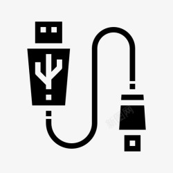 USB棒usb电缆连接器图标高清图片