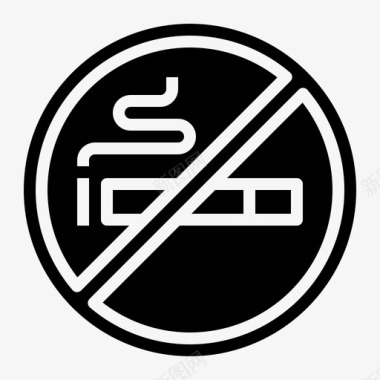 禁止吸烟吸烟医疗保健图标图标