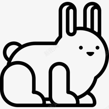 兔子动物5直系图标图标