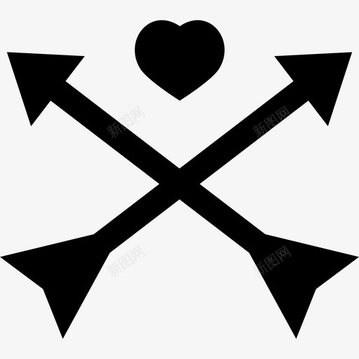 箭和心形状从此幸福图标svg_新图网 https://ixintu.com 从此幸福 形状 箭和心