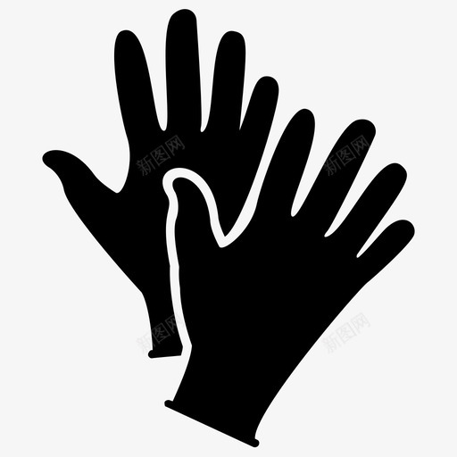手套手手套皮手套图标svg_新图网 https://ixintu.com 安全手套 工具字形图标 手套 手手套 橡胶手套 皮手套 防护手套