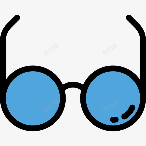 眼镜医疗元素颜色2线性颜色图标svg_新图网 https://ixintu.com 医疗元素颜色2 眼镜 线性颜色