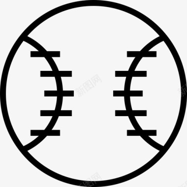 棒球棒球2队直线型图标图标
