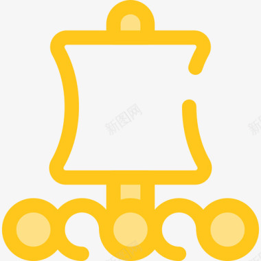野营9号船黄色图标图标