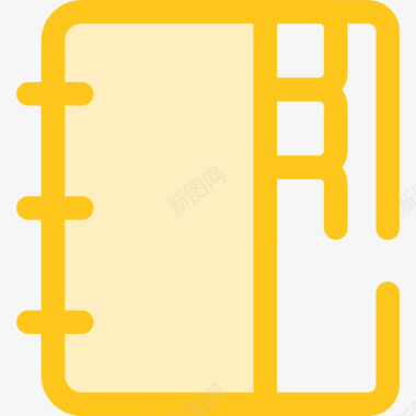 议程学校集合3黄色图标图标