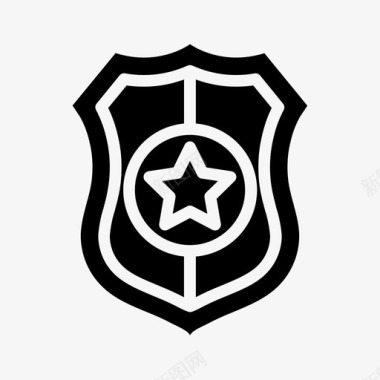 警徽正义法律图标图标