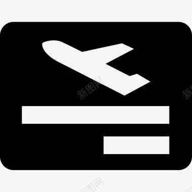 机票交通旅行填充图标图标