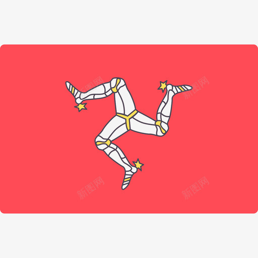 马恩岛国际旗帜长方形图标svg_新图网 https://ixintu.com 国际旗帜 长方形 马恩岛