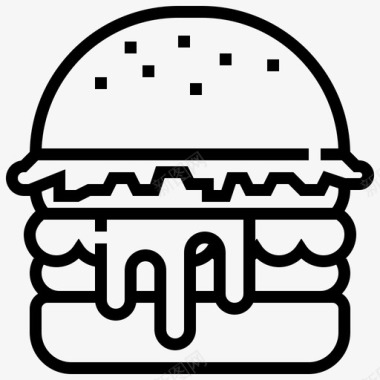 汉堡面包店甜点图标图标