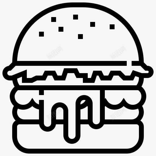 汉堡面包店甜点图标svg_新图网 https://ixintu.com 汉堡 甜点 面包店 面包店系列 食物