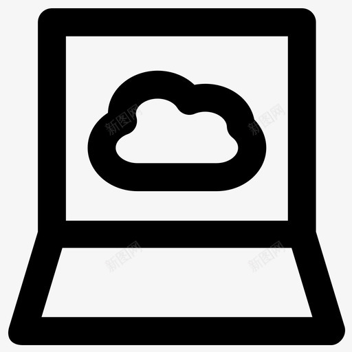 笔记本电脑云计算系列粗体圆润图标svg_新图网 https://ixintu.com 云计算系列 笔记本电脑 粗体圆润