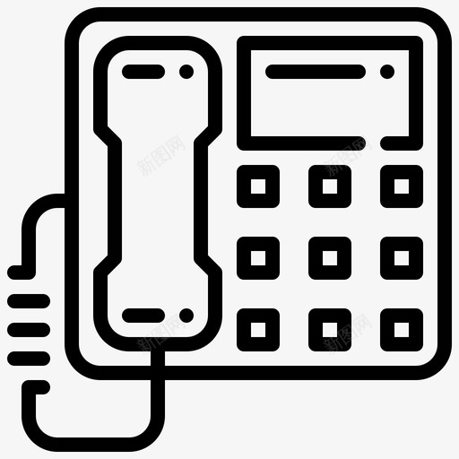 电话复古电话商务基本线路图标svg_新图网 https://ixintu.com 商务基本线路 复古电话 电话