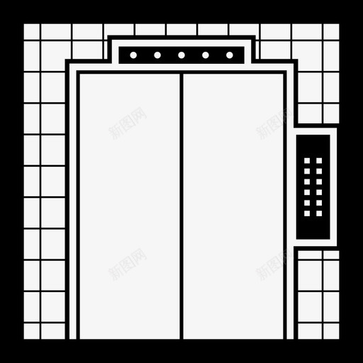电梯罩保护施工电梯图标svg_新图网 https://ixintu.com 保护器 施工 电梯 电梯罩保护