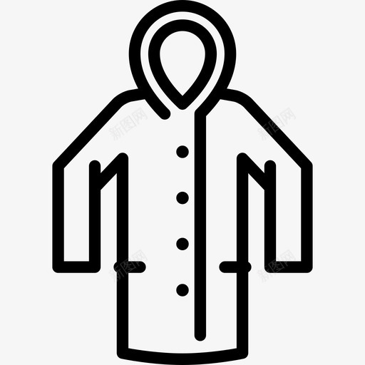 雨衣冬季必备品直纹图标svg_新图网 https://ixintu.com 冬季必备品 直纹 雨衣