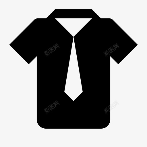 衬衫配领带服装正装图标svg_新图网 https://ixintu.com 服装 服装及配饰套装 正装 衬衫配领带