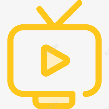 电视通讯11黄色图标图标