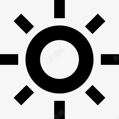 太阳天气基本填充图标图标