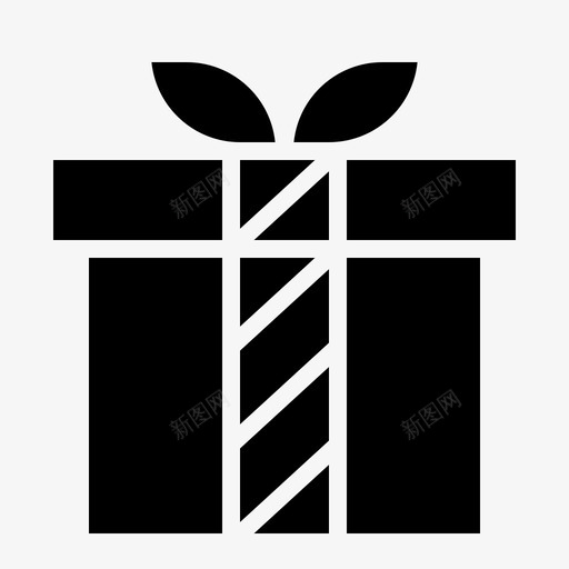礼品盒丝带惊喜图标svg_新图网 https://ixintu.com 丝带 惊喜 礼品盒 黑色电子商务