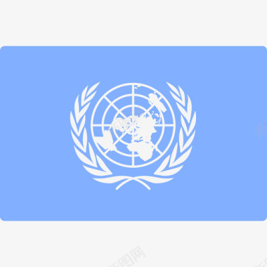 联合国国际旗帜长方形图标图标