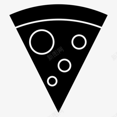 披萨食物食物字形图标图标