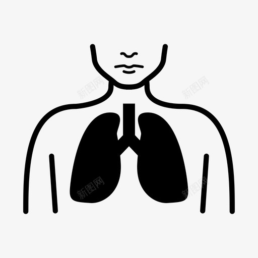 肺身体医院图标svg_新图网 https://ixintu.com 人 医疗 医院 器官 肺 身体