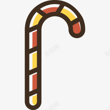 甘蔗糖食品线性颜色食品套装图标图标