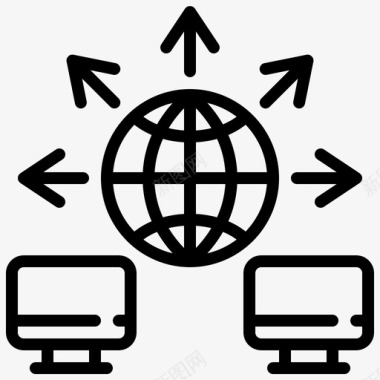 网络通信计算机图标图标