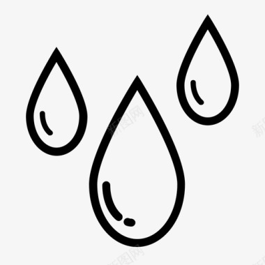 水自然雨图标图标