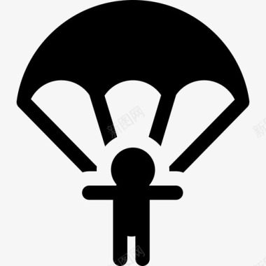 降落伞运动军事补给图标图标