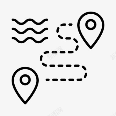 地图导航标牌图标图标