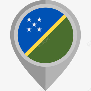 所罗门群岛国旗圆形图标图标